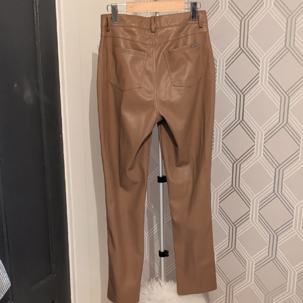 Joseph Ribkoff Tan Leather Jacket - Picture 4 of 5